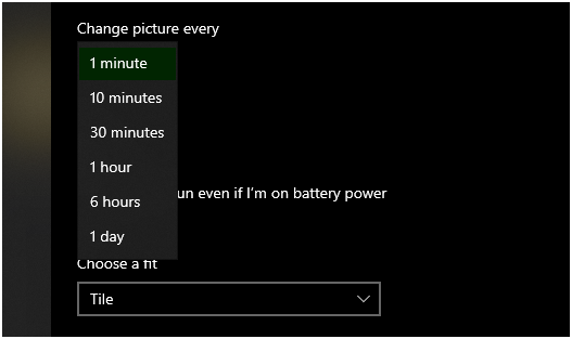 Setting time intervals