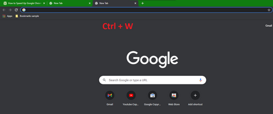 Shortcut Ctrl + w for Windows