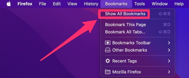 Show all Bookmarks