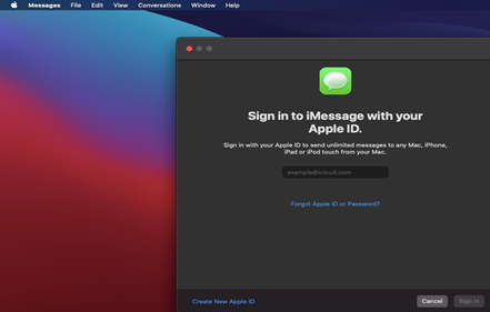 Sign in to iMessage