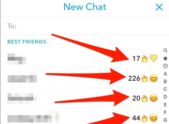 snap streaks on the Snapchat app