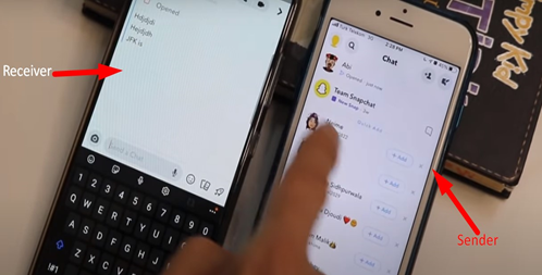 Snapchat sender-receiver communication