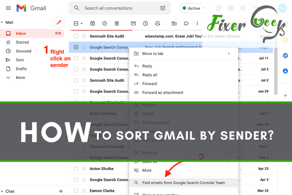 How to sort Gmail by sender?