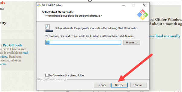 Start Menu Folder Checking Window