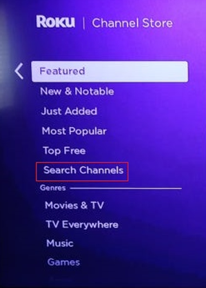 Start Searching for Channels