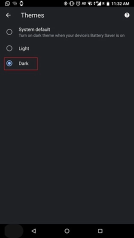 Switching to Dark Mode in ANDROID