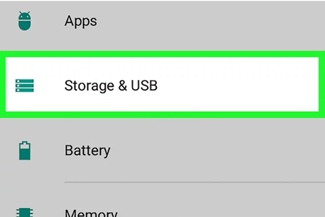 tap on Storage & USB