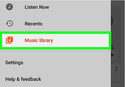 tap on the Music Library option
