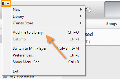 the Add file to library