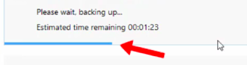 Backup progress bar