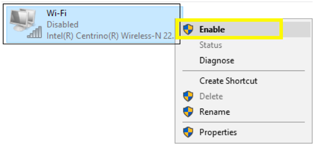 the Change network settings