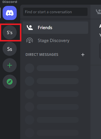 The Discord home page