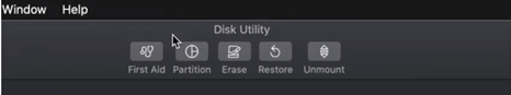 the Disk Utility page