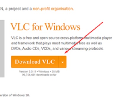 Download VLC button