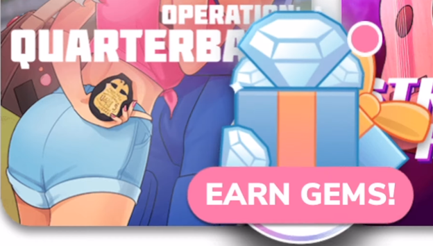 The EARN GEMS option on episode iPhone