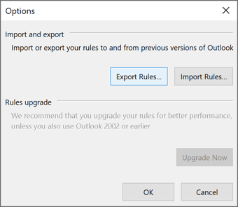 the Export Rules button