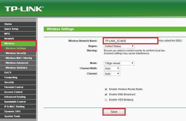 the old interface of TP Link routers