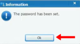 the password has been set