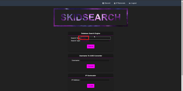 the Search Term box