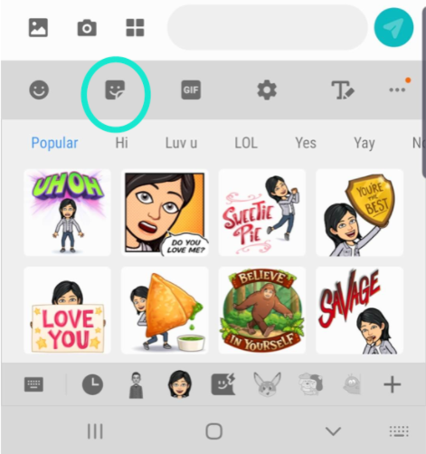 The sticker icon