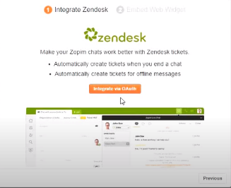 The Zendesk chat