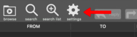 to Settings icon