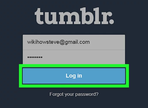 Tumblr Login Interface