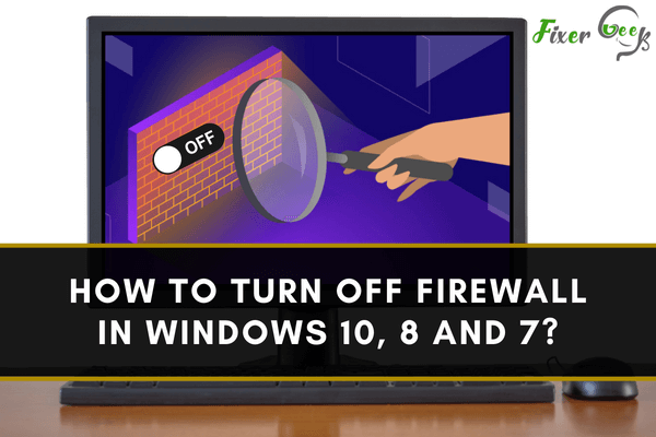 Turn off Firewall in Windows