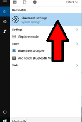 Type Bluetooth settings