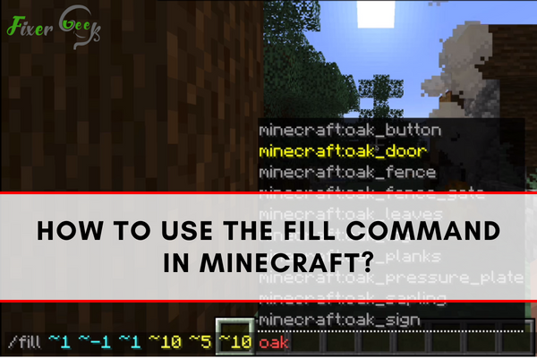 Use the fill command in Minecraft
