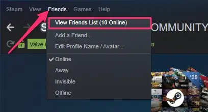 View Friends List