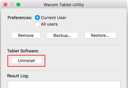 Wacom Tablet Utility from Mac