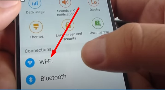 WiFi option of the phone