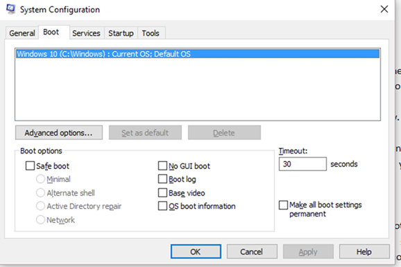 Windows System Configuration tool