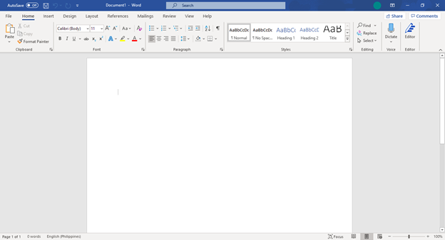 Word document will display