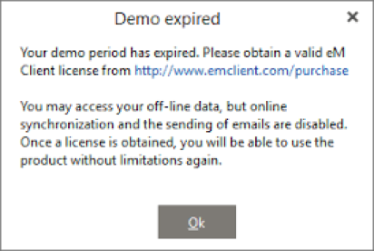 your demo will expire